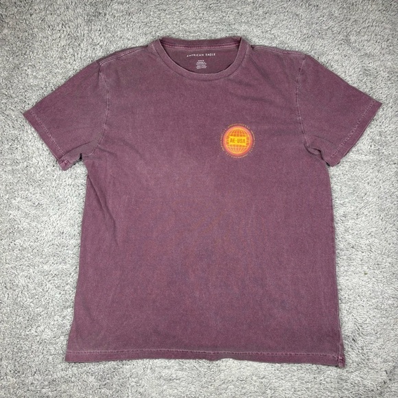 American Eagle Shirt Mens Medium Graphic Tee Casual Crewneck AE USA Basic Preppy - Picture 1 of 5